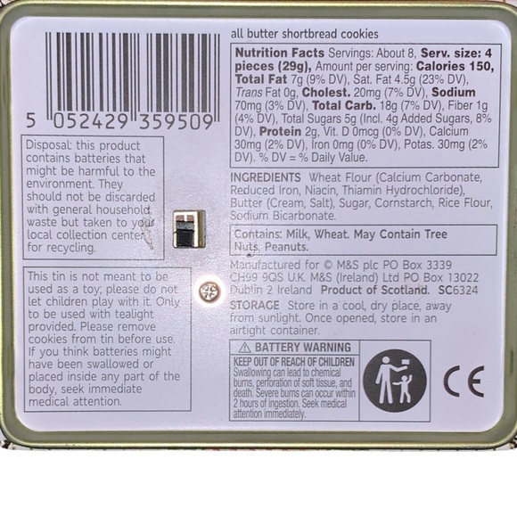 M&S Marks Spencer LED Light Up Cookie Tin House 2023 Christmas Themed Home Tin - Picture 4 of 4